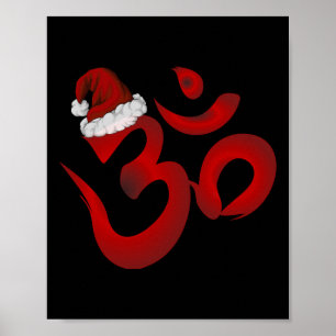 Unique Yogi Christmas Om Santa Hat Yoga Teacher Me Poster