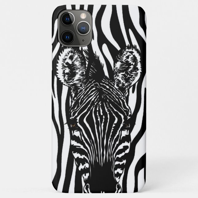 Unique Zebra Head on Zebra Print Case-Mate iPhone Case (Back)