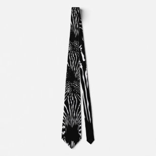 Unique Zebra Head on Zebra Print Tie