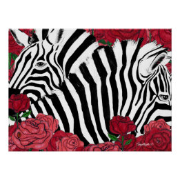 Unique Zebras Poster
