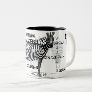 Unique Zebras Two-Tone Coffee Mug