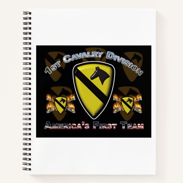 Uniquely Designed 1st Cavalry Division Gift Notebook (Front)