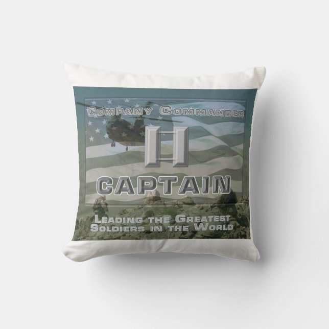 Uniquely Designed Commemorative Company Commander Cushion (Front)