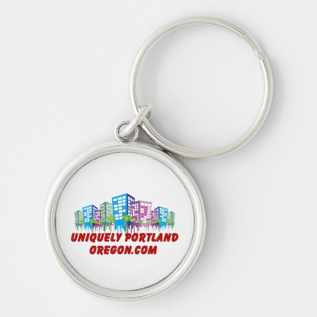 Uniquely Portland Oregon Keychain (Front)