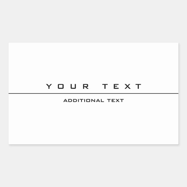 Uniquely Styled Black & White Rectangular Sticker (Front)
