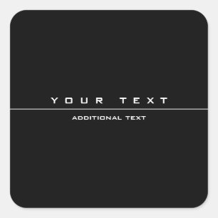 Uniquely Styled Black & White Square Sticker