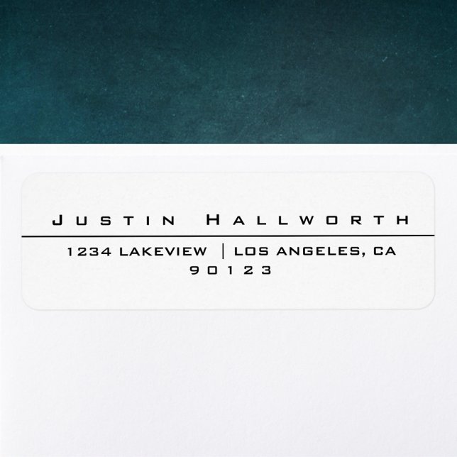 Uniquely Styled White & Black Return Address Label (Creator Uploaded)