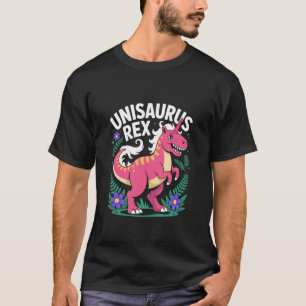 Unisaurus Rex Fun Pink Dinosaur Unicorn T-Shirt