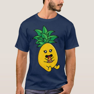 Unise Cute Funny Pineapple Eating Pizza 34265769 T-Shirt