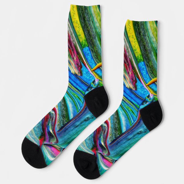 Unisex Abstract Crew Sock (Left)