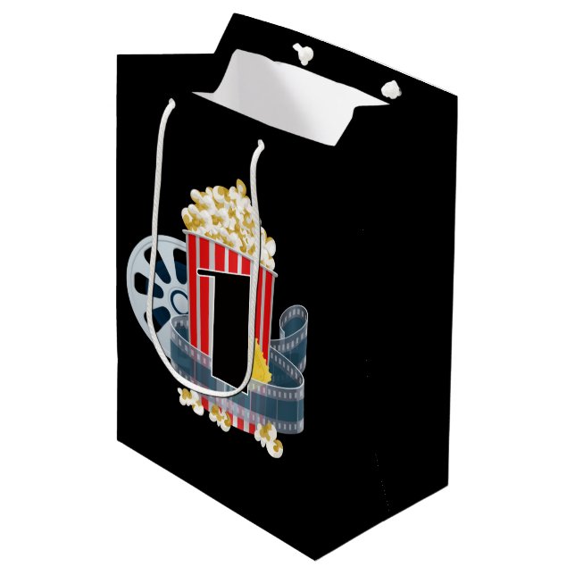 Unisex baby 1st movie Birthday party Medium Gift Bag (Front Angled)