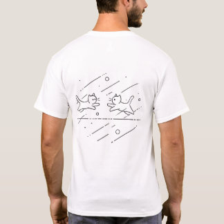 Unisex Cats Kittens Playing Drawing Minimalist T-Shirt