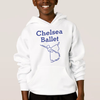 Unisex child Hoodie front (blue text)