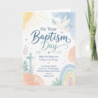 Unisex Children’s Baptism Card | Colorful Christi