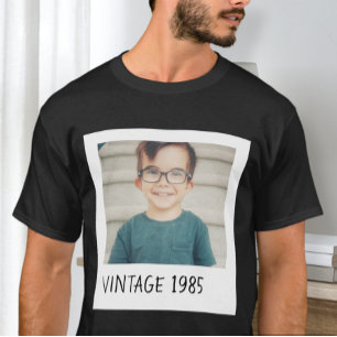 Unisex Custom Vintage Photo And Year Shirt