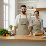 Unisex Established year Name Chef Personalized Standard Apron<br><div class="desc">Lots of talent coming out of that kitchen. Encourage the chef in your life to keep those delicious dishes coming with this personalized, modern and unique apron. Customize the words, name and established year as you need. Are unisex design allows you to give this gift to him or her. Comes...</div>