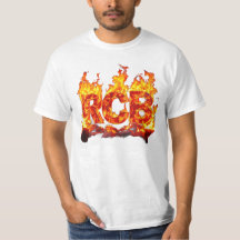 Unisex Fire Letter RCB T-Shirt