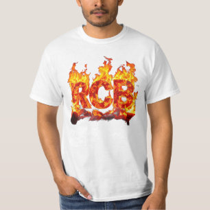 Unisex Fire Letter RCB T-Shirt