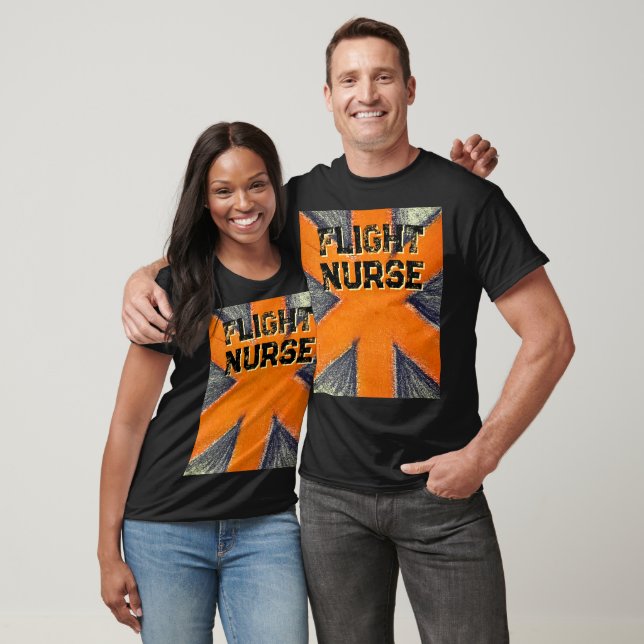 Unisex Flight Nurse orange & graphite star of life T-Shirt (Unisex)