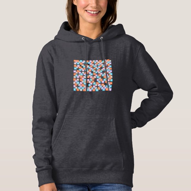 (Unisex) Four Color Squares hoodie  (Front)