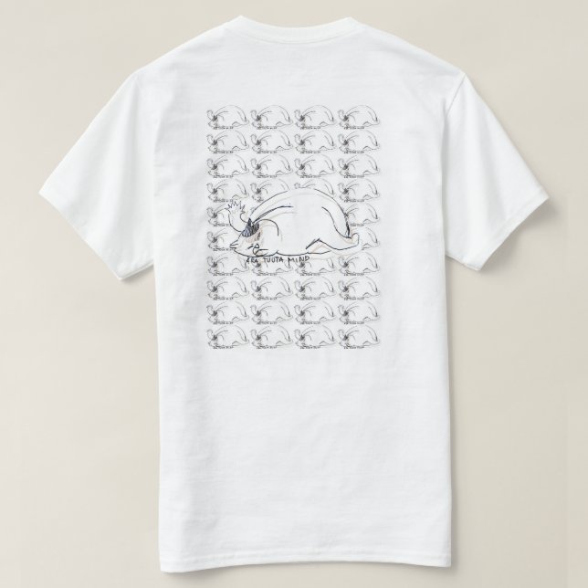 Unisex Ghibli styled "Annoyed Cat" illustrated T-Shirt (Design Back)
