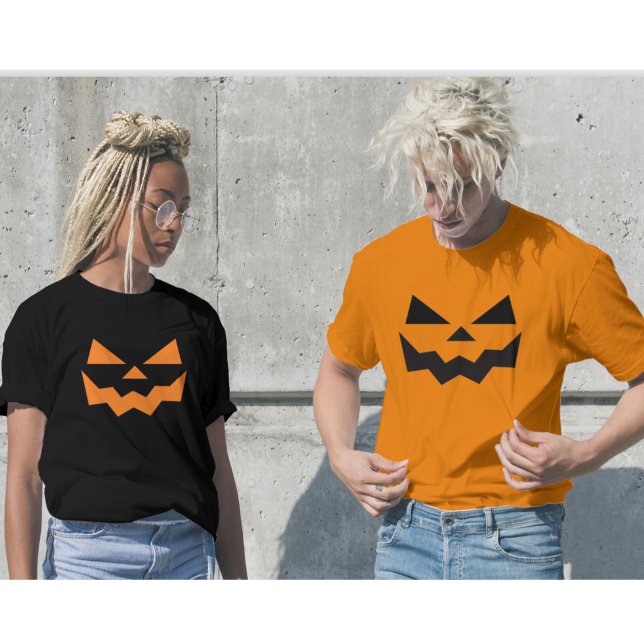 Unisex Halloween Jack-O-Lantern Face T-Shirt  (Creator Uploaded)