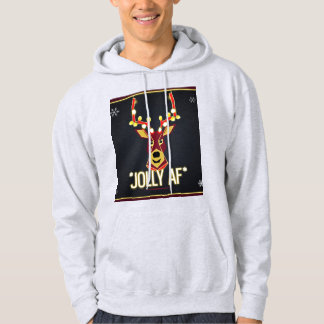 Unisex Jolly AF Christmas Hoodie – Neon Reindeer