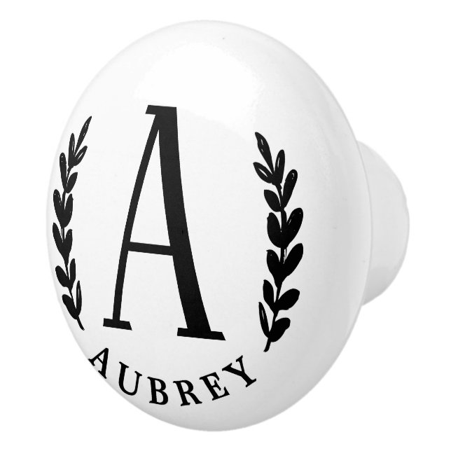 Unisex Monogram |  Ceramic Knob (Right)