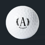 Unisex Monogram Golf Ball<br><div class="desc">A unique golf ball featuring a large monogram and a custom name underneath. A great item to use for your custom gift for that great golf athlete.</div>