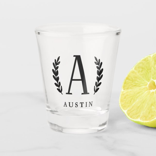 Unisex Monogram Shot glass (Front)