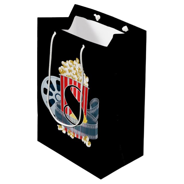 Unisex movie Birthday party 8th Medium Gift Bag (Front Angled)