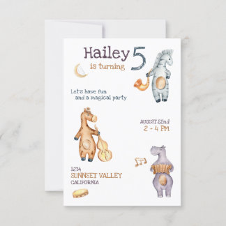 Unisex Musical Birthday Invitation