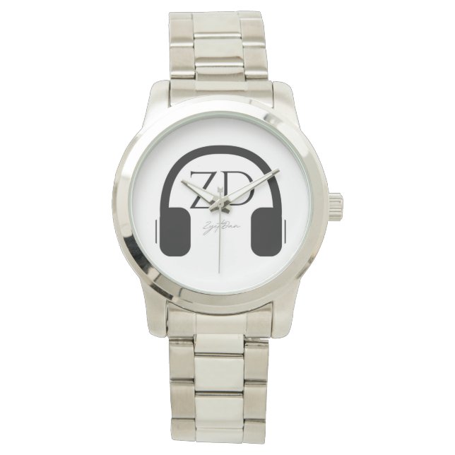 Unisex Oversized Silver Bracelet Watch (Front)