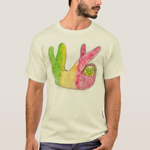 Unisex Rasta Sloth Shirt on Organic T By Megaflora