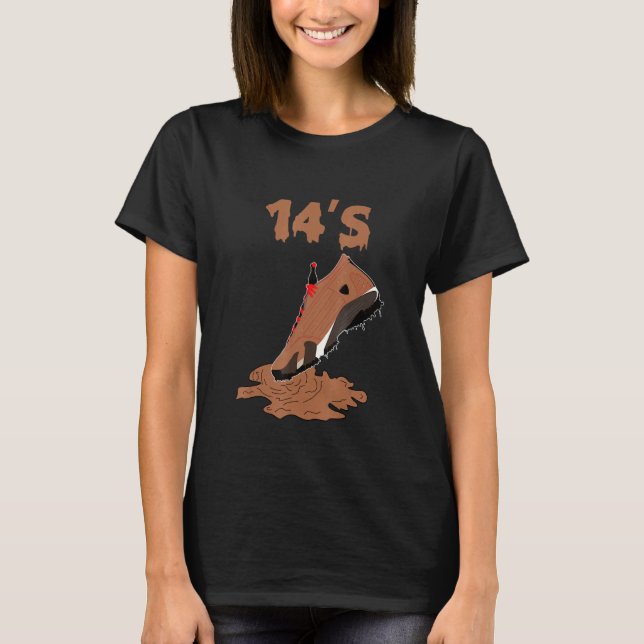 Unisex Shoes Dripping Sneaker Match 14 Winterised T-Shirt (Front)