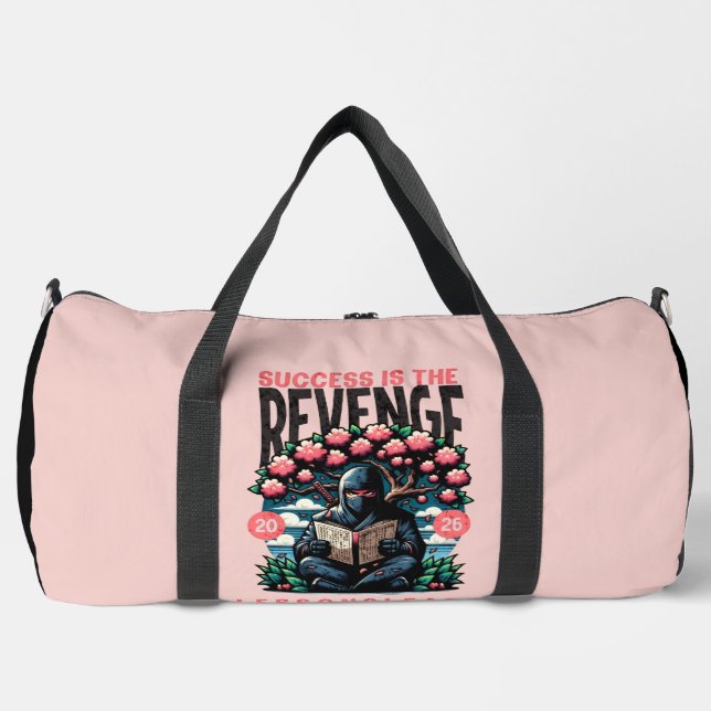 UNISEX SUCCESS REVENGE LESSONS LEARN DUFFLE BAG  (Front)