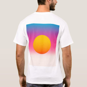 Unisex Sun Colorful Gradient Sunset Abstract Shape T-Shirt