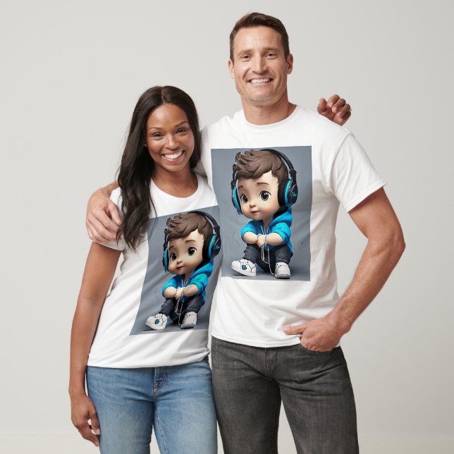 Unisex T-Shirt with cute cartoon baby boy  (Unisex)