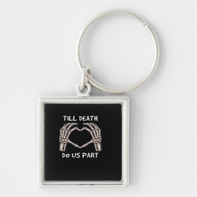 Unisex Til Death Do Us Part, Bride To Be, Bones, M Key Ring (Front)