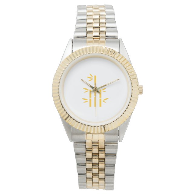 : Unisex Two-Tone Bracelet Watch (Front)
