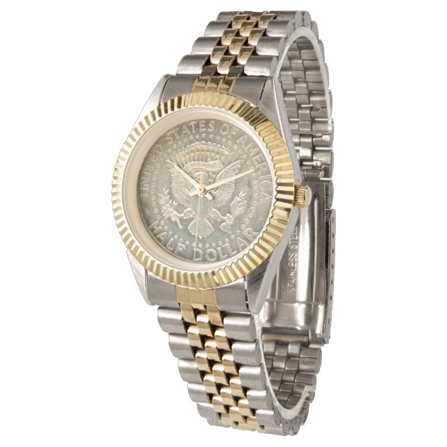 Unisex Two-Tone Bracelet Watch Kennedy 1967 Eagle (Angled)