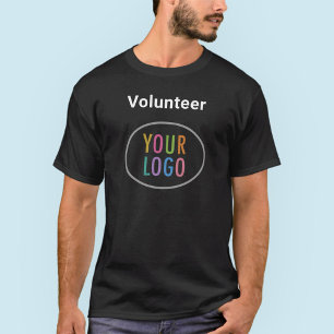 Unisex Volunteer T-Shirt Custom Logo Black S–5XL
