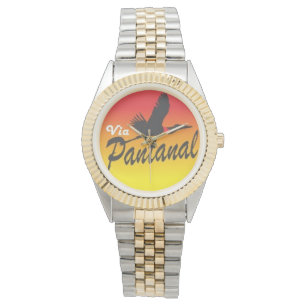Unissex Clock in Two Tons Via Pantanal Watch