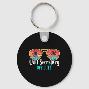 Unit Secretary Off Duty Vacation Holidays Summer Key Ring