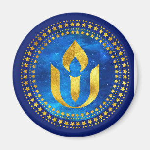 Unitarian Universalism chalice in a night shy Magnet