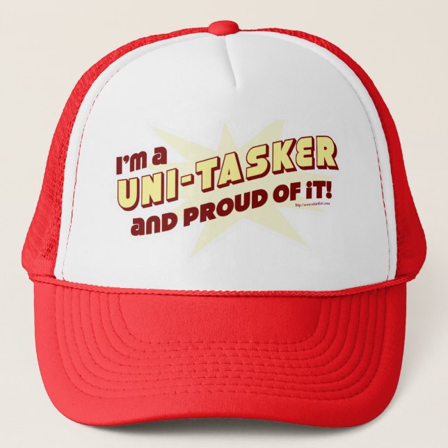 Unitasker Funny Do The Job Motto  Trucker Hat (Front)