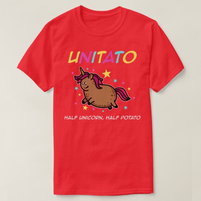 Unitato Unicorn Potato Cute Funny Vegetable Fries  T-Shirt (Design Front)