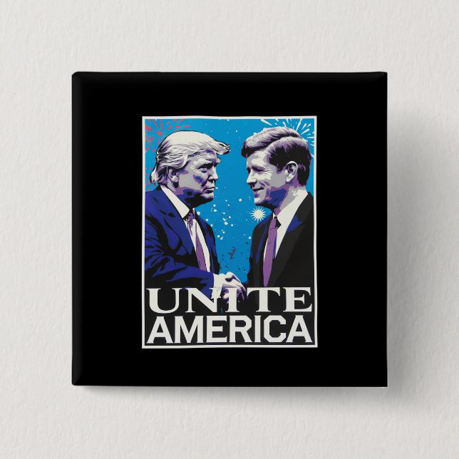 Unite America Iconic Trump  15 Cm Square Badge (Front)