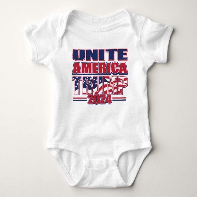 Unite America Trump Vance 2024 Baby Bodysuit (Front)