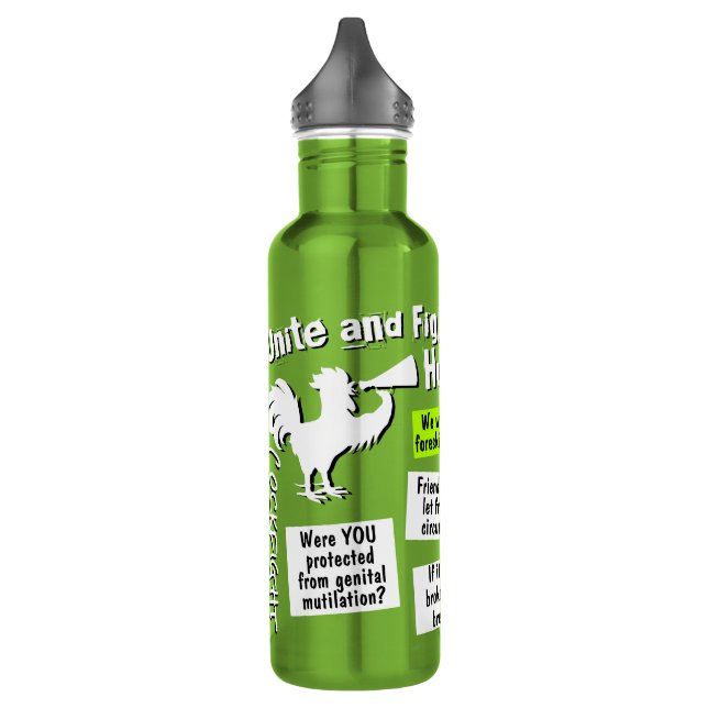 Unite and Fight for Human Rights Protest 710 Ml Water Bottle (Left)